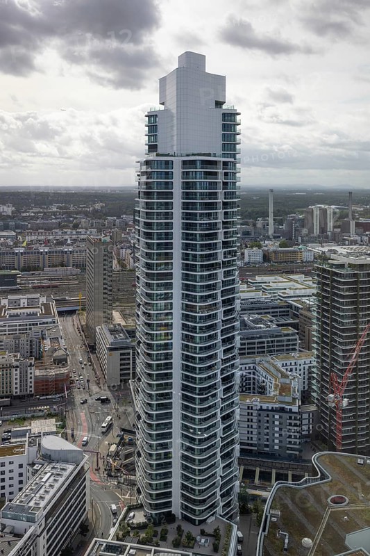 The Grand Tower in Frankfurt am Main is Germany's tallest residential tower, Frankfurt am Main, Hesse, Germany