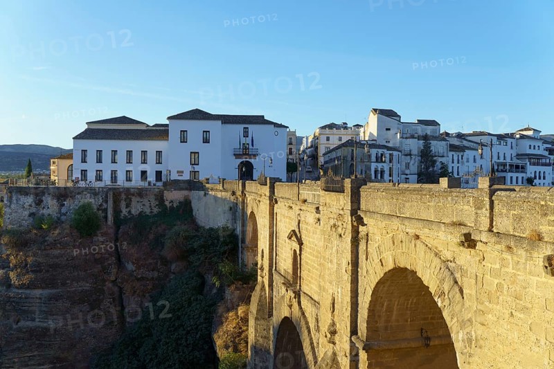 Puente nuevo bridge in ronda, spain, connecting districts, is a breathtaking architectural marvel in ronda, malaga, spain