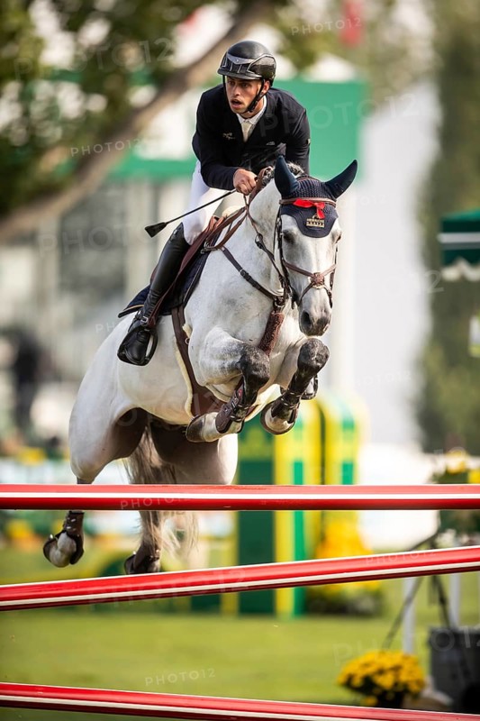 Roy Van Beek of Austria, riding Cavoiro-H Old, competes in the 2025 Spruce Meadows Masters on September 4, 2025 in Calgary, Alberta, Canada, North America