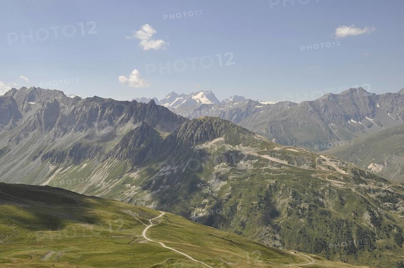 Mountain panorama of Savoy near Valloire