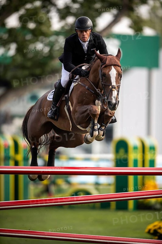 Willem Greve of the Netherands, riding Pretty Woman Van't Paradujs competes in the 2025 Spruce Meadows Masters on September 4, 2025 in Calgary, Alberta, Canada, North America