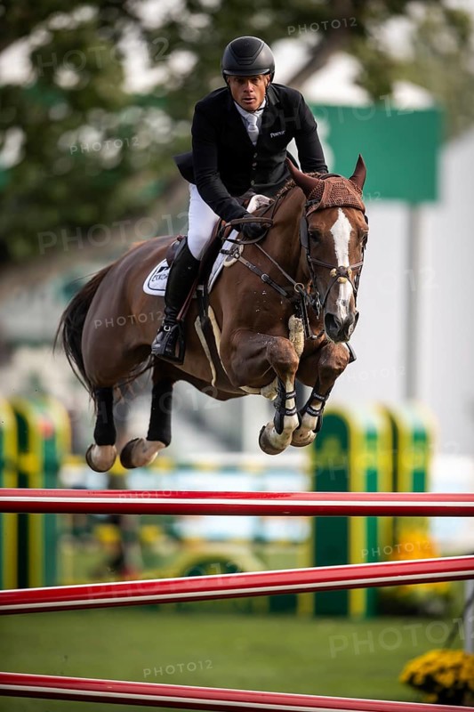 Willem Greve of the Netherands, riding Pretty Woman Van't Paradujs competes in the 2025 Spruce Meadows Masters on September 4, 2025 in Calgary, Alberta, Canada, North America