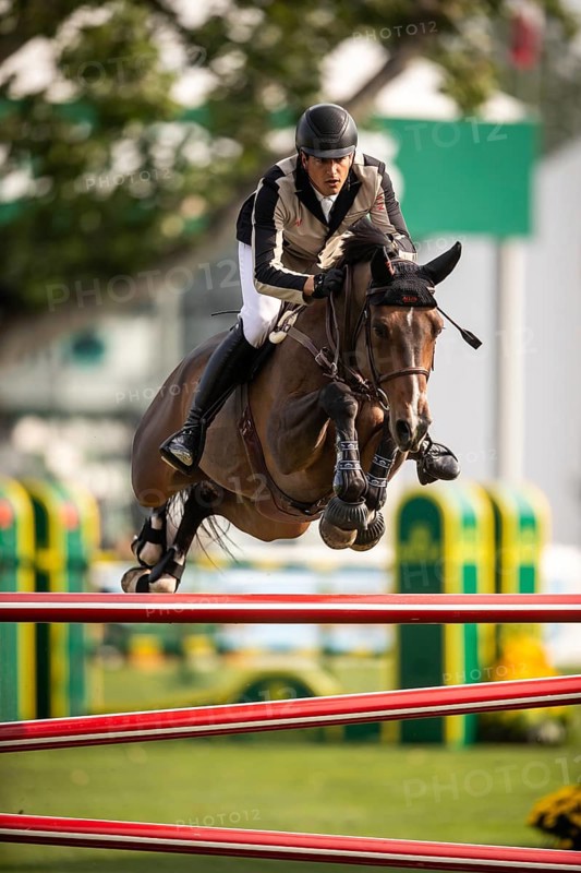 Nicola Philippaerts of Belgium, riding Gadget Mouche competes in the 2025 Spruce Meadows Masters on September 4, 2025 in Calgary, Alberta, Canada, North America