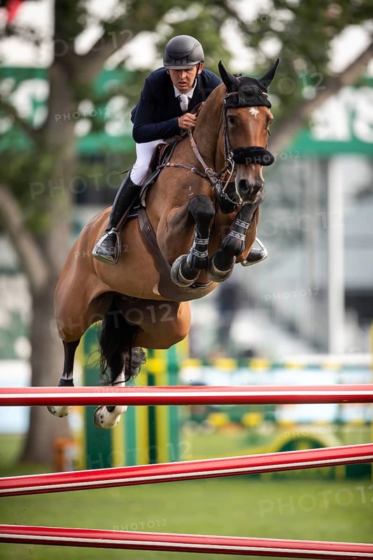 Bertram Allen of Ireland, riding Qonquest De Rigo competes in the 2025 Spruce Meadows Masters on September 4, 2025 in Calgary, Alberta, Canada, North America