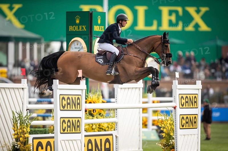 Bertram Allen of Ireland, riding Qonquest De Rigo competes in the 2025 Spruce Meadows Masters on September 4, 2025 in Calgary, Alberta, Canada, North America