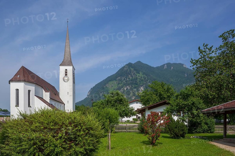 Parish Church of the Precious Blood, Marquartstein, Chiemgau, Upper Bavaria, Bavaria, Germany