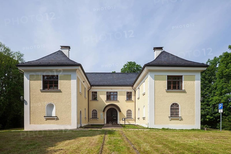 Former forestry office, Marquartstein, Chiemgau, Upper Bavaria, Bavaria, Germany