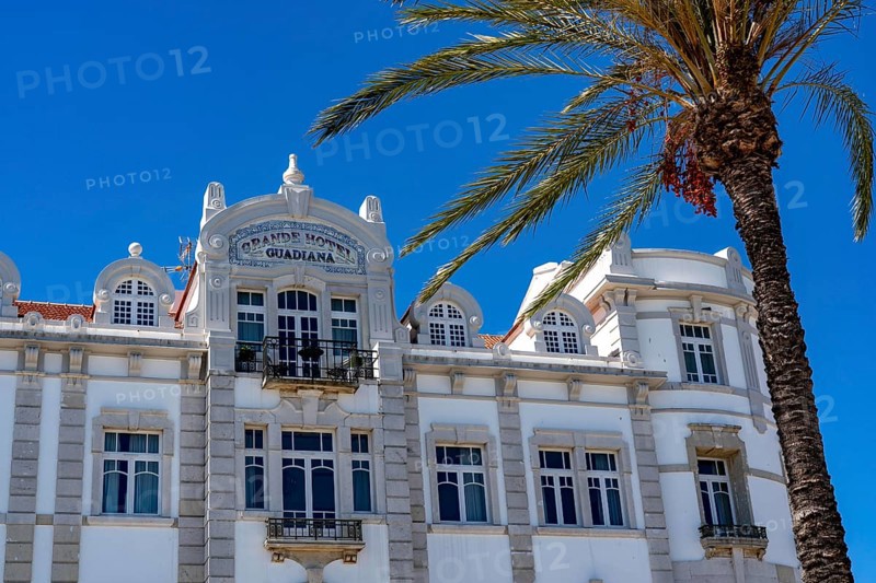 Bordoy Grand House Algarve, hotel from 1926 at the marina Vila Real de Santo António, place at the border to Spain, Vila Real de Santo António, Algarve, Portugal
