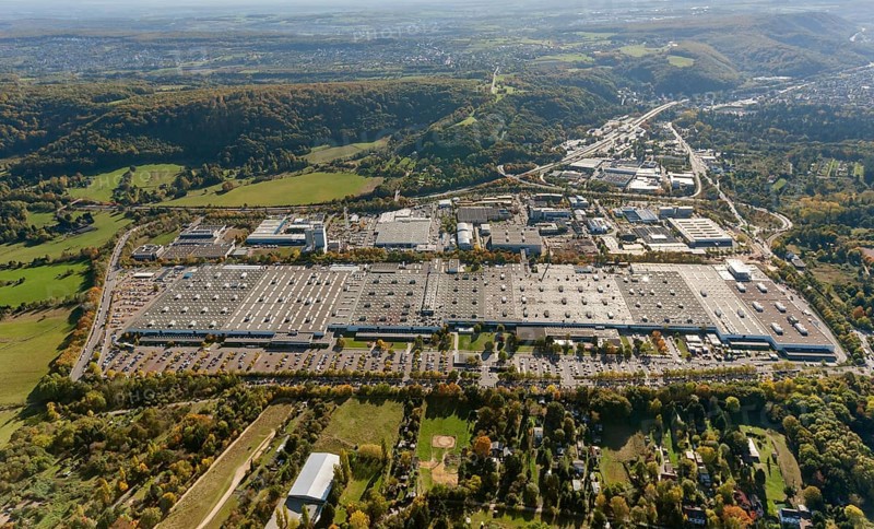 Gewerbe Untertürkheimer Straße, Robert-Bosch-Straße, Saarbrücken, Saarland, Germany, Europe, aerial view, birds-eyes view, aerial photography, aerial photography, overview, overview, bird's eye view, state capital