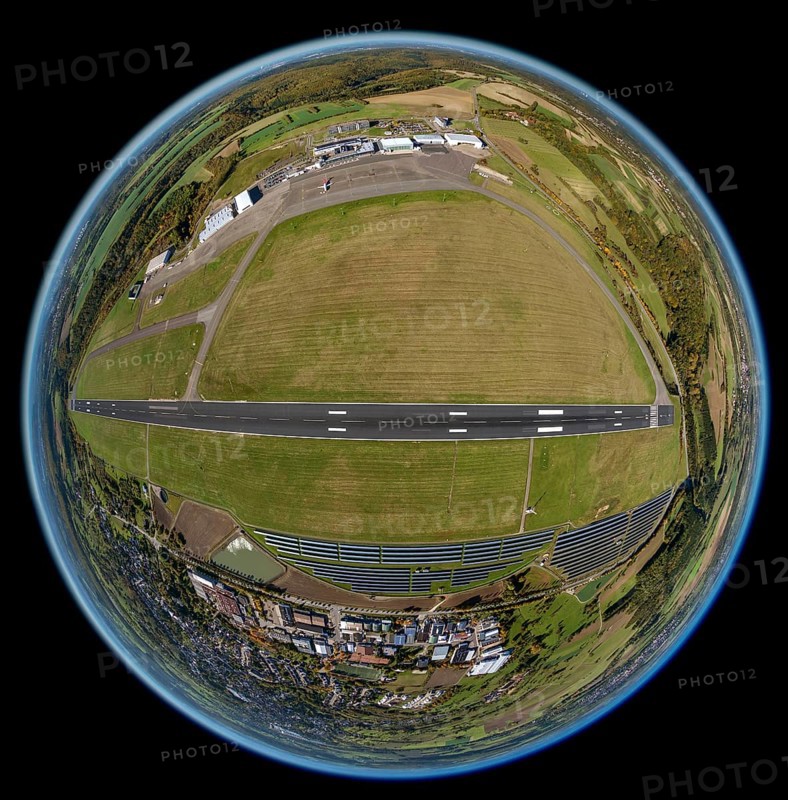 Saarbrücken-Ensheim Airport, Saarbrücken Airport, Saarbrücken, Saarbrücken, Saarland, Germany, Europe, aerial view, birds-eyes view, aerial photography, aerial photography, aerial photography, overview, bird's-eye view, state capital