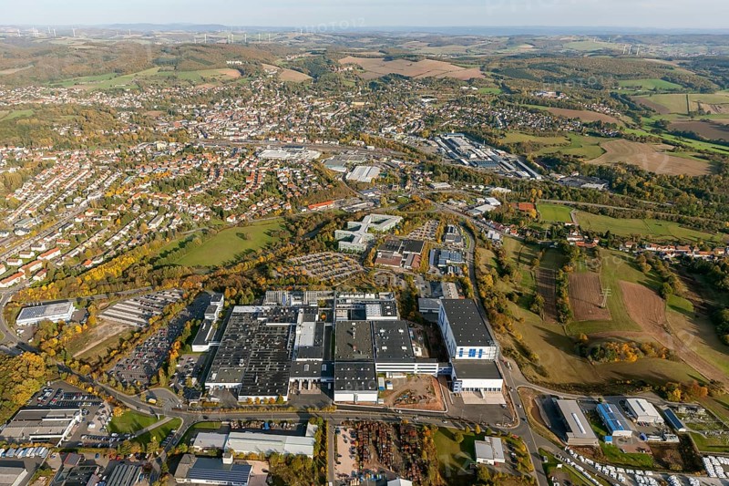 Fresenius Medical Care Deutschland GmbH, Sankt Wendel, Saarbrücken, Saarland, Germany, Europe, aerial photo, birds-eyes view, aerial photography, aerial photography, overview, overview, bird's eye view