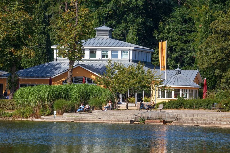 Restaurant lighthouse im Harburger Stadtpark, Harburg, Hamburg, Germany