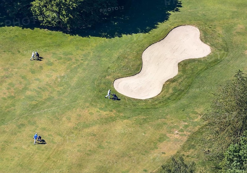 Aerial photo, golf course, Golfclub Sauerland Neheim-Hüsten, Arnsberg, Sauerland, Hochsauerlandkreis, North Rhine-Westphalia, Germany, DE, Europe, golf, golf course, golf club, aerial photo, aerial photography, aerial photography, sports, overview, bird's-eye view, overview