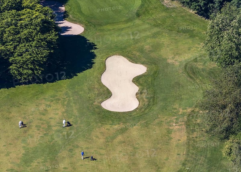 Aerial photo, golf course, Golfclub Sauerland Neheim-Hüsten, Arnsberg, Sauerland, Hochsauerlandkreis, North Rhine-Westphalia, Germany, DE, Europe, golf, golf course, golf club, aerial photo, aerial photography, aerial photography, sports, overview, bird's-eye view, overview