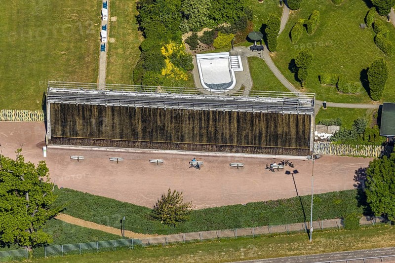 Aerial view, Am Gradierwerk, Arnsberg, Sauerland, Hochsauerlandkreis, North Rhine-Westphalia, Germany, DE, Europe, health, aerial view, aerial photography, aerial photography, saltworks, thermal brine, overview, bird's-eye view, overview