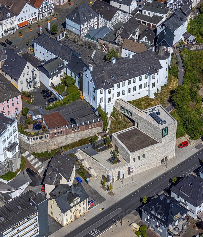 Aerial view, Sauerland-Museum am Alter Markt, Arnsberg, Sauerland, Hochsauerlandkreis, North Rhine-Westphalia, Germany, old town, DE, Europe, history and culture of the Sauerland, aerial view, aerial photography, aerial photography, museum, overview, bird's-eye view, historical regional museum, overview