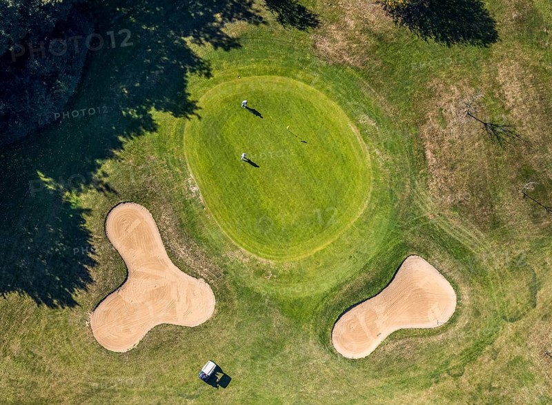 Aerial photo, golf course, Bad Driburger Golfclub, Bad Driburg, Ostwestfalen-Lippe, North Rhine-Westphalia, Germany, DE, Europe, golf, golf course, golf club, aerial photography, aerial photography, OLWBUCH, OWL, OWL-Buch, Ostwestfalen, sport, overview, bird's-eye view, overview