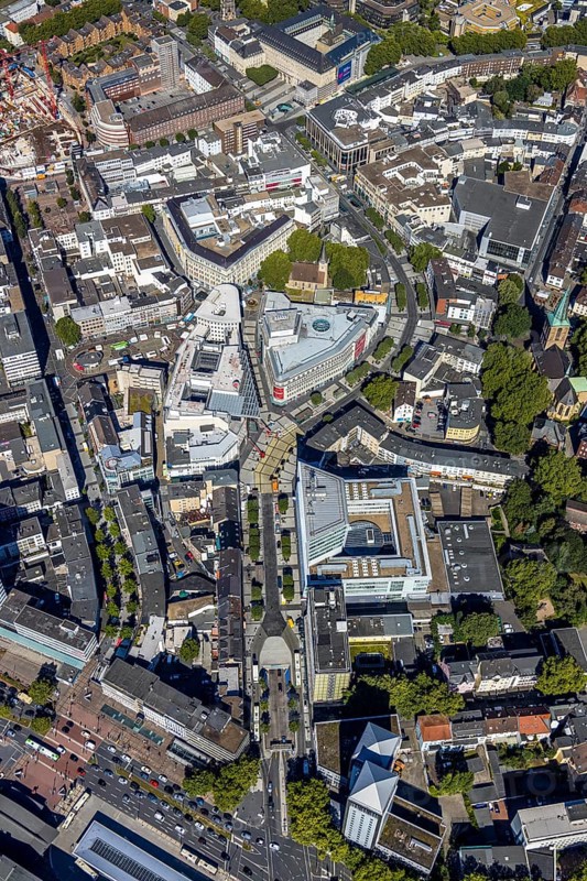 Aerial view, Boulevard Massenbergstraße, between Bongardstraße, Masseenbergstraßeand Ostring, Gleisdreieck, Bochum, Ruhr area, North Rhine-Westphalia, Germany, DE, Europe, birds-eyes view, aerial photograph, aerial photography, aerial photography, overview, overview, bird's eye view, urban planning, reconstruction measures, construction site, overplanning