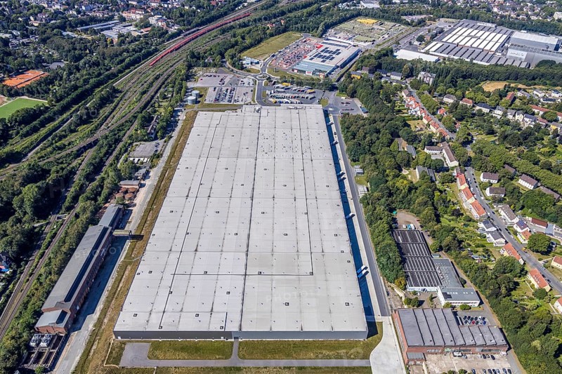 Aerial view, Opel Warehouse Bochum, Langendreer, Bochum, Ruhr area, North Rhine-Westphalia, Germany, DE, Europe, birds-eyes view, aerial photography, aerial photography, overview, bird's-eye view, urban planning, reconstruction measures, construction site, overplanning