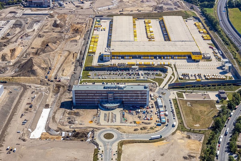 Aerial view, MARK 51°7, new building Zess, Laer, Bochum, Ruhr area, North Rhine-Westphalia, Germany, DE, Europe, birds-eyes view, aerial photography, aerial photography, overview, bird's eye view, urban planning, reconstruction measures, construction site, overplanning