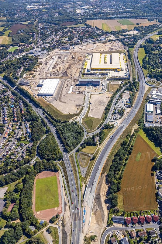 Aerial view, MARK 51°7, new building Zess, Laer, Bochum, Ruhr area, North Rhine-Westphalia, Germany, DE, Europe, birds-eyes view, aerial photography, aerial photography, overview, bird's eye view, urban planning, reconstruction measures, construction site, overplanning