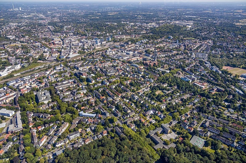 Aerial view, Ehrenfeld, Romanusplatz, Wiemelhausen, Bochum, Ruhr area, North Rhine-Westphalia, Germany, DE, Europe, birds-eyes view, aerial photography, aerial photography, overview, bird's eye view, urban planning, reconstruction measures, construction site, overplanning