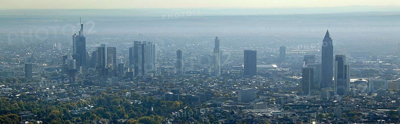 Frankfurt, skyline, skyscrapers, Deutsche Bank, DEU Germany Germany, Europe, aerial view, birds-eyes view, aerial photography, aerial photography, overview, overview, bird's eye view