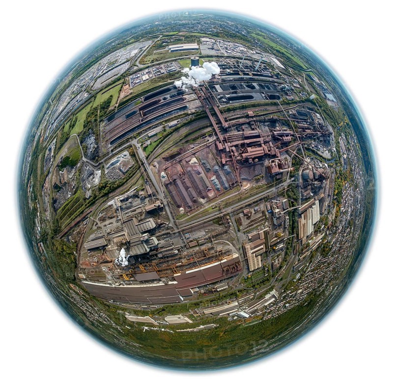 Dillinger Hütte, AG der Dillinger Hüttenwerke, rolling mill, steel mill, Saarstahl AG, Dillingen, Saarland, Germany, Europe, Saarlouis, aerial view, birds-eyes view, aerial photography, aerial photography, aerial photography, overview, bird's eye view