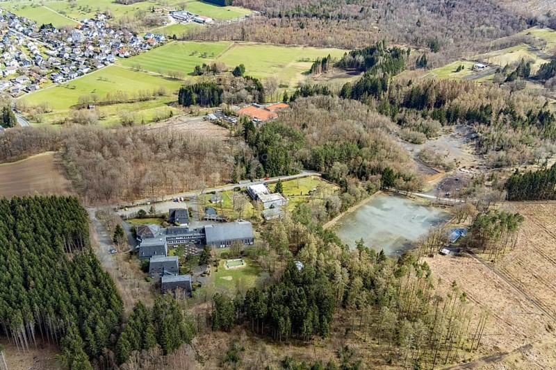 Aerial photo, CVJM Kreisverband Siegerland e.V., Wilgersdorf, Wilnsdorf, Siegerland, North Rhine-Westphalia, Germany, DE, Europe, youth education centre, Siegen-Wittgenstein district, aerial photo, aerial photography, aerial photography, overview, bird's-eye view, overview