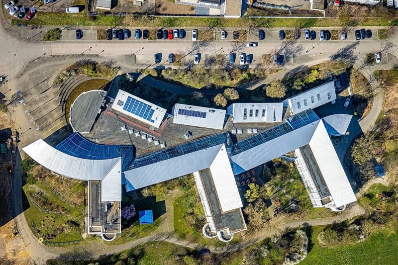 Aerial view, University of Witten / Herdecke, Annen, Witten, Ruhr area, North Rhine-Westphalia, Germany, construction work, construction area, building site, building plots, construction project, construction site, DE, Europe, aerial view, aerial photography, aerial photography, new building, overview, bird's-eye view, overview