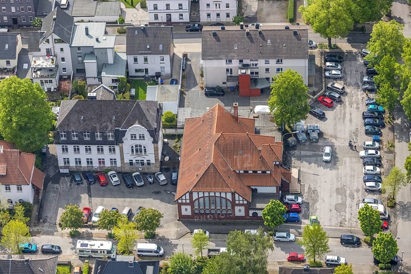 Aerial photograph, Jobcenter EN Regionalstelle Witten / Wetter / Herdecke - Außenstelle Wetter, Stadt- und Kreisarchiv, Wetter, Ruhr Area, North Rhine-Westphalia, Germany, archive, authority, Bismarckstraße, DE, Europe, Jobcenter, aerial photograph, aerial photography, aerial photography, overview, bird's-eye view, overview