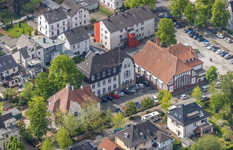 Aerial photograph, Jobcenter EN Regionalstelle Witten / Wetter / Herdecke - Außenstelle Wetter, Stadt- und Kreisarchiv, Wetter, Ruhr Area, North Rhine-Westphalia, Germany, archive, authority, Bismarckstraße, DE, Europe, Jobcenter, aerial photograph, aerial photography, aerial photography, overview, bird's-eye view, overview