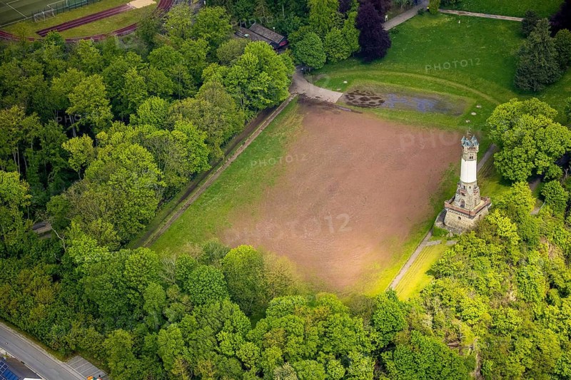Aerial view, Harkortturm, Wetter, Ruhr area, North Rhine-Westphalia, Germany, DE, Europe, aerial photography, aerial photography, tower, overview, bird's-eye view, overview