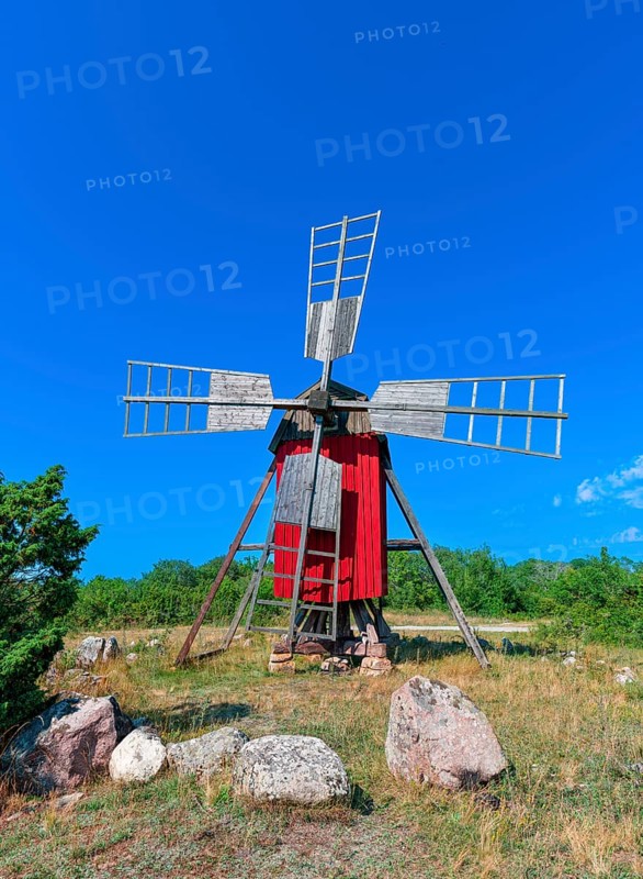 Red windmill, Kristinelund, Öland, Sweden
