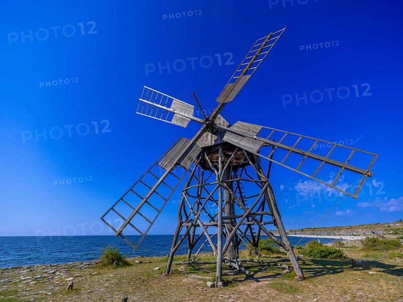 Historic grist mill, grinding mill, Jordhamn, Öland, Sweden