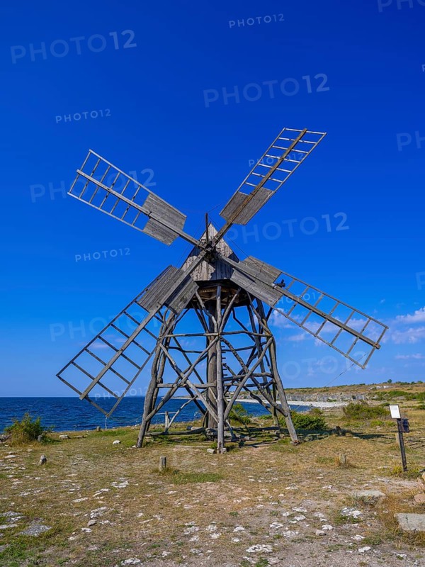 Historic grist mill, grinding mill, Jordhamn, Öland, Sweden