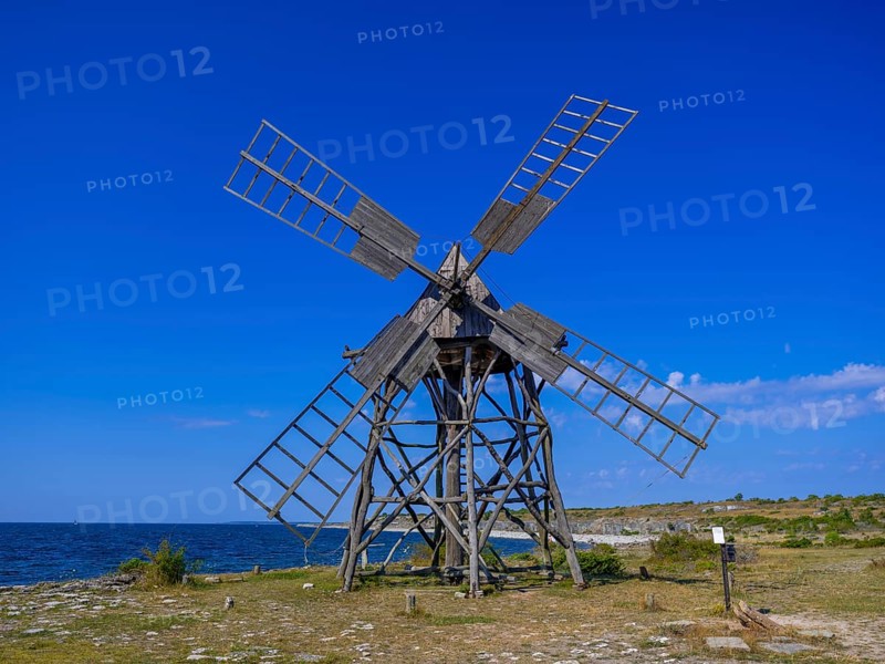 Historic grist mill, grinding mill, Jordhamn, Öland, Sweden