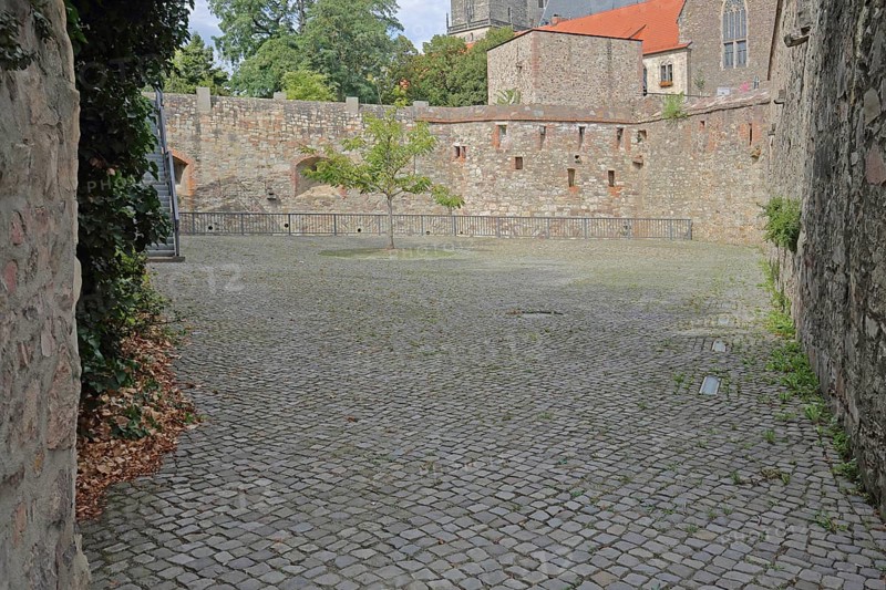 Medieval bastion Cleve with defence defence tower Cleve, city fortification, wall, Fürstenwall, Magdeburg, Saxony-Anhalt, Germany