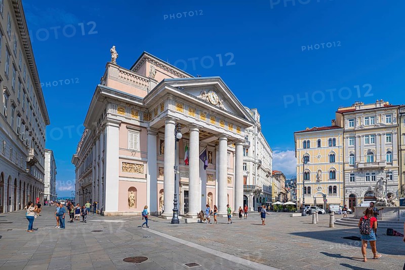 Foreign consulate in Piazza della Borsa in Trieste, Friuli-Venezia Giulia, Italy
