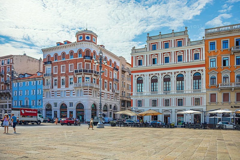 Piazza del Ponterosso in Trieste, Friuli-Venezia Giulia, Italy
