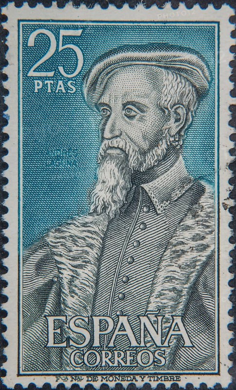 Andrés Laguna de Segovia (1499-1559) was a Spanish humanist physician, pharmacologist and botanist. Portrait on Spanish postage stamp