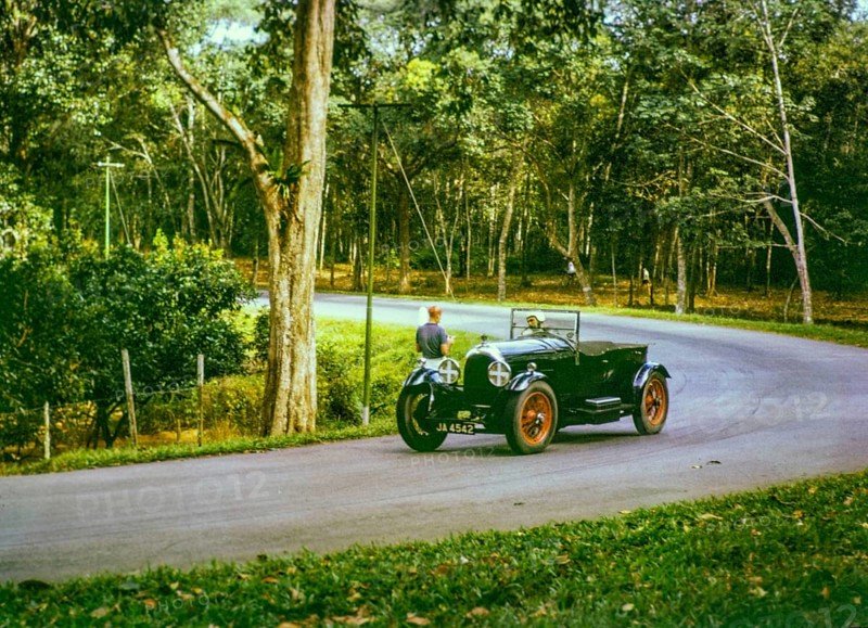 Bentley 3 litre car (1921-1929), motor racing event, Gap Hill Climb, Singapore Motor Club, Singapore, south east Asia c 1963