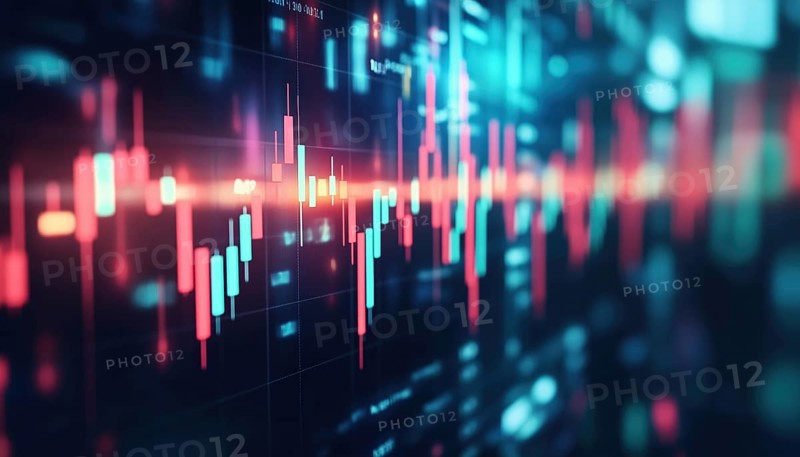 Candlestick Graph Featuring People: A Comprehensive Guide To Stock Market Analysis, Forex Trading, Business Analytics, And Investment Strategies, AI generated