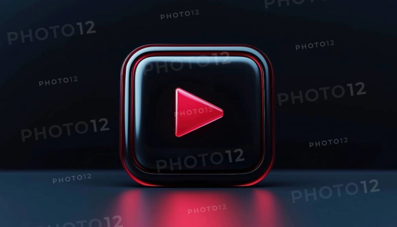 Continuous Stream Of Play Buttons: A Non-Stop Display Of The Play Button, Featuring A Repetition Of The Iconic Symbol In A Mesmerizing Sequence, AI generated