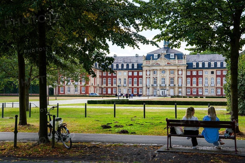 Prince Bishop's Castle, Fürstbischöflichen Schloss, Westphalian Wilhelms University, Münster, North Rhine-Westphalia, Germany