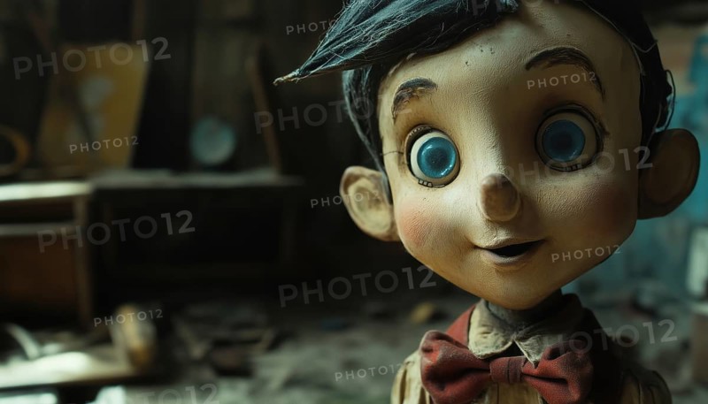 The Story Of Pinocchio Depicts The Adventures Of A Wooden Puppet Who Dreams Of Becoming A Real Boy Through Honesty And Bravery, AI generated