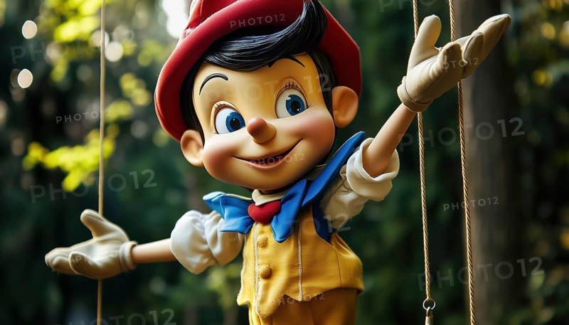 A Wooden Puppet Named Pinocchio Learns Valuable Life Lessons As He Embarks On A Series Of Misadventures In His Quest To Become A Real Boy, AI generated