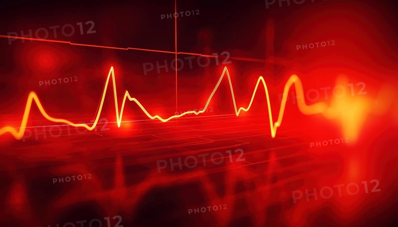 Red Heartbeat: A Symbol Of Life - The Electrocardiogram Sign - This Image Showcases The Red Heartbeat And Its Significance In The Electrocardiogram, AI generated