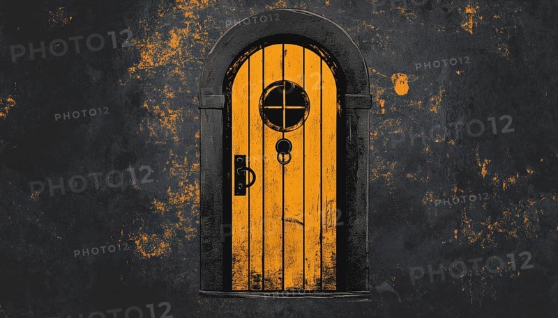 Vintage Logo Design For A Hipster Niche Door Featuring A Unique And Stylish Design That Captures The Essence Of The Brand, AI generated