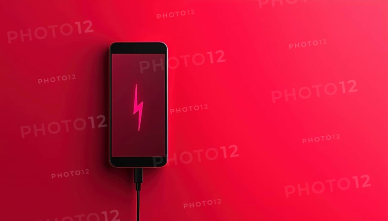 Phone Charging Symbol For Smartphones: Cellphone Usb Power Bolt Charger Sign To Keep Your Mobile Charged And Ready To Go, AI generated